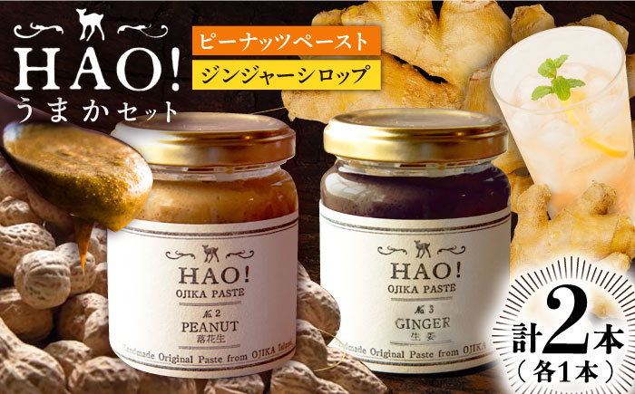 【 HAO！うまかセット】ピーナッツペースト＆ジンジャーシロップ 計2本セット《担い手公社》【小値賀町】ピーナッツ ピーナッツ  [DAA039]