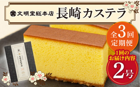 【全3回定期便】 長崎 カステラ 580g（10切入×2）《文明堂総本店》 カステラ  [DBF002]