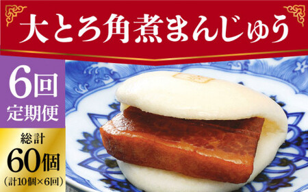 【全6回定期便】 長崎 大とろ角煮まんじゅう 10個 ＜岩崎本舗＞  角煮まんじゅう 角煮まんじゅう [DBG044]
