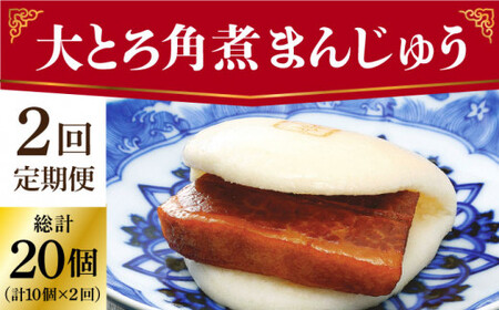 【2回定期便】大とろ角煮まんじゅう 10個入 ≪小値賀町≫【岩崎本舗】 長崎    [DBG056]