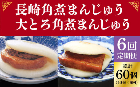 【全6回定期便】＜月替り！＞角煮まんじゅう 2種 お楽しみセット （角煮まんじゅう10個・大とろ角煮まんじゅう10個）≪小値賀町≫ 角煮まん【岩崎本舗】    [DBG064]