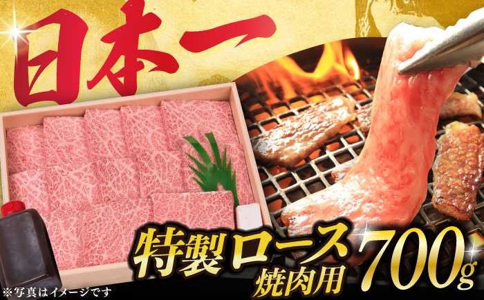 【年内配送】長崎和牛 A5ランク 特選ロース 極厚 焼肉 700g《小値賀町》【株式会社 OGAWA】  肉 和牛 黒毛和牛 A5 ロース 肉厚 焼き肉 焼肉用 贅沢  [DBJ003]