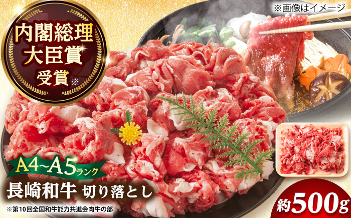 【A4～A5】長崎和牛切り落とし　500g【株式会社 MEAT PLUS】切り落とし  [DBS005]