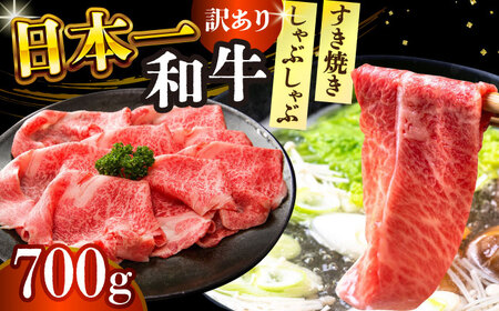 【訳あり】【A4～A5】長崎和牛しゃぶしゃぶすき焼き用（肩ロース肉・肩バラ肉・モモ肉）700g【株式会社 MEAT PLUS】  [DBS012]