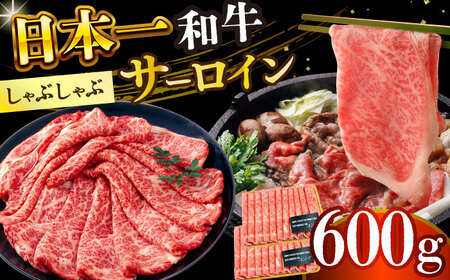 【厳選部位】【A4～A5】長崎和牛サーロインしゃぶしゃぶすき焼き用　600g（300g×2p）【株式会社 MEAT PLUS】  [DBS018]