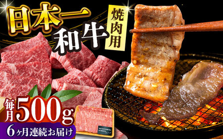【全6回定期便】【A4～A5】長崎和牛焼肉用　500g【株式会社 MEAT PLUS】焼肉  [DBS035]