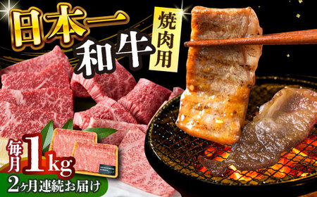 【全2回定期便】【A4～A5】長崎和牛焼肉用　1kg（500g×2p）【株式会社 MEAT PLUS】焼肉  [DBS037]