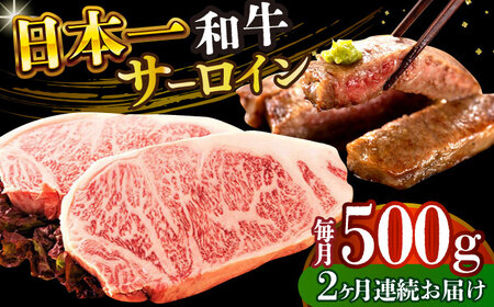 【全2回定期便】【A4～A5】長崎和牛サーロインステーキセット　500g（250g×2枚）【株式会社 MEAT PLUS】  [DBS085]