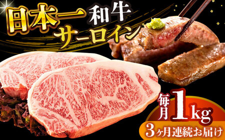 【全3回定期便】【A4～A5】長崎和牛サーロインステーキセット　1kg（250g×4枚）【株式会社 MEAT PLUS】  [DBS090]