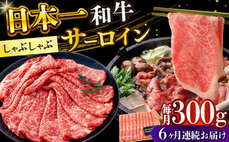 【全6回定期便】【厳選部位】【A4～A5】長崎和牛サーロインしゃぶしゃぶすき焼き用　300g【株式会社 MEAT PLUS】  [DBS095]