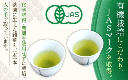 【全6回定期便】「1番茶の濃厚な旨味！」さざの 有機栽培茶  極  （100g×3本/回）【宝緑園】 [QAH023] [QAH023]