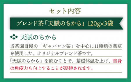 【自然のパワーで健康に】ブレンド茶 「天賦のちから」 120g×3袋【上ノ原製茶園】 [QAO021] [QAO021]