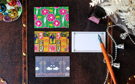 【デザインでふるさと応援♪】佐々の冬めく町 紙雑貨5点セット【佐々町柄雑貨 サザノコ】 [QBE012] [QBE012]