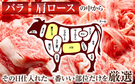 【訳あり】【A4～A5】長崎和牛焼肉切り落とし(肩ロース・バラ）　1kg（500g×2p）【株式会社 MEAT PLUS】 [QBS004 [QBS004]