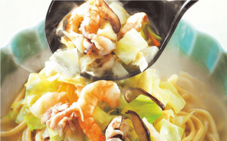 【具材付き】長崎ちゃんぽん4食・角煮まんじゅう4個　詰合せ＜みろく屋＞ [QBP044] [QBP044]