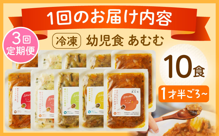 【全3回定期便】冷凍幼児食あむむ10食セット [QBX006]