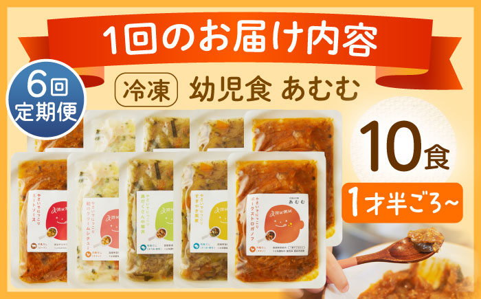 【全6回定期便】冷凍幼児食あむむ10食セット [QBX007]