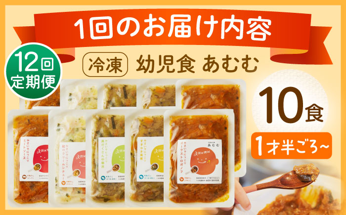 【全12回定期便】冷凍幼児食あむむ10食セット [QBX008]