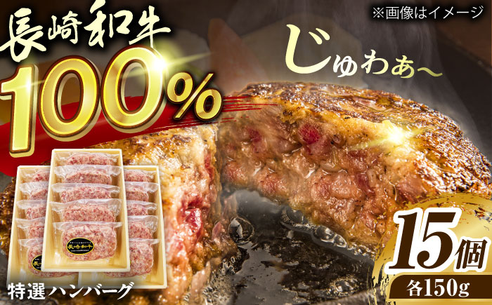 長崎和牛特選ハンバーグ150g×15 [QAA038]