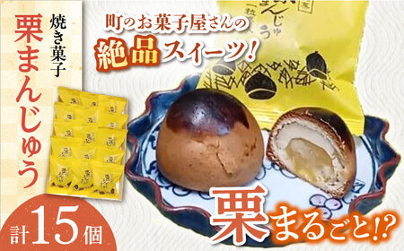 【当店自慢！】こだわりの 焼き菓子 栗まんじゅう 15個入【栗まんじゅう本舗 小田製菓】 [QAR007] [QAR007]