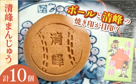 【当店自慢】こだわりの清峰まんじゅう 10個入り【栗まんじゅう本舗　小田製菓】 [QAR016] [QAR016]