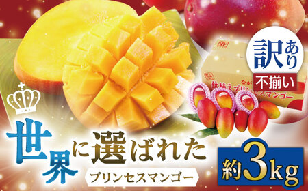 【訳あり】【心地よい至福の果肉感！】完熟プレミアム プリンセスマンゴー 不揃い3000g【堀内フルーツファーム】 [QAT015] [QAT015]