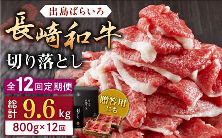 【全12回定期便】長崎和牛 出島ばらいろ 切り落とし（モモ、バラ、カタのいずれか）400g×2入 【合同会社肉のマルシン】 [QBN027] [QBN027]