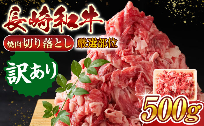 【訳あり】【A4～A5】長崎和牛焼肉切り落とし(肩ロース・バラ）　500g【株式会社 MEAT PLUS】 [QBS003] [QBS003]