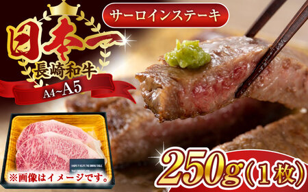 【A4～A5】長崎和牛サーロインステーキ　250g（250g×1枚）【株式会社 MEAT PLUS】 [QBS013] [QBS013]