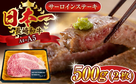 【A4～A5】長崎和牛サーロインステーキセット　500g（250g×2枚）【株式会社 MEAT PLUS】 [QBS014] [QBS014]