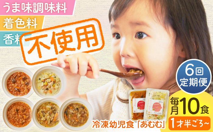 【全6回定期便】冷凍幼児食あむむ10食セット [QBX007]