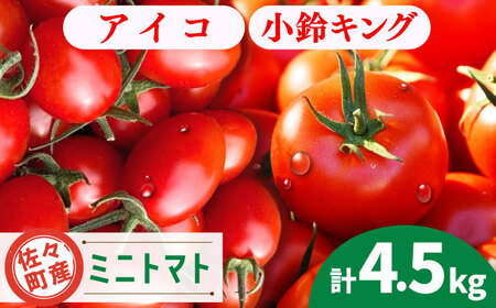 ミニ トマト アイコ&小鈴キング 総計4.5kg [QBG004] トマト ミニ とまと 野菜 トマト