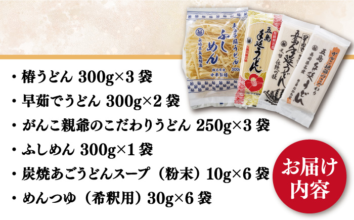 【12/18入金分まで年内発送】【自慢の贈答好適品！】 五島 手延べ うどん 詰め合わせ A セット / 五島うどん 新上五島町【中本製麺】 [RAO001]