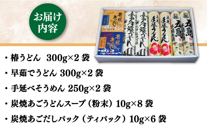 【12/18入金分まで年内発送】【自慢の贈答好適品！】 五島 手延べ うどん 詰め合わせ B セット / 五島うどん 新上五島町【中本製麺】 [RAO002]