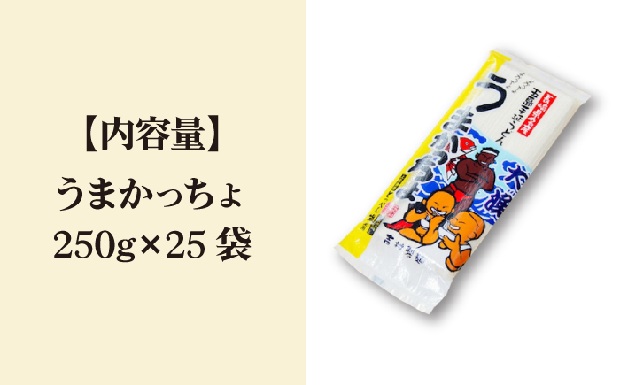 【12/18入金分まで年内発送】【噂のとっぺん塩使用！】五島手延うどん セット 25袋（うまかっちょ） 大容量 業務用 備蓄用 五島うどん【吉村製麺】 [RAU009]