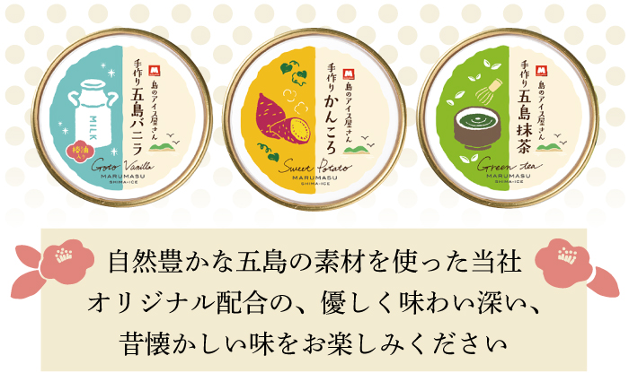 【全12回定期便】【五島列島のアイス屋さん】手づくり アイス 3種 セット 計12個 お菓子 アイス 【マルマス】 [RAX019]