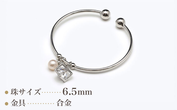 あこや真珠（6.5ｍｍ珠）ブレスレット シルバー色 真珠 /【園田真珠】 [RBB064]