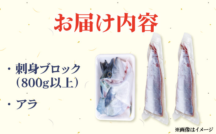 【期間限定】【12/27～1/3着】 ヒラス （ヒラマサ） アラ付き 養殖 下処理済 真空パック 刺身 ブロック（800g以上）【ひまわり】 [RBK006]