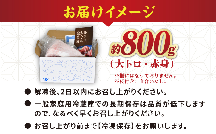 【濃厚で脂があま～い】金太郎 マグロ 腹側 冷凍 ブロック 大トロ 赤身 約800g まぐろ 鮮魚 魚介類 【徳丸】 [RAC008]