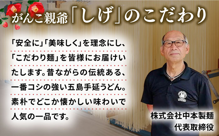 【全6回定期便】【一番コシの強い！】椿 うどん 300g×10袋 五島うどん 保存食 【中本製麺】 [RAO017]