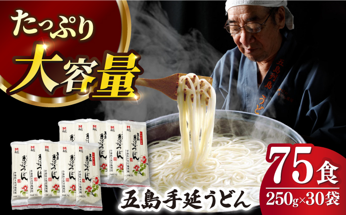 【人気商品の大容量◎】 五島手延うどん 250g×30袋 大容量 業務用 常備用 麺 五島うどん【ますだ製麺】 [RAM028]