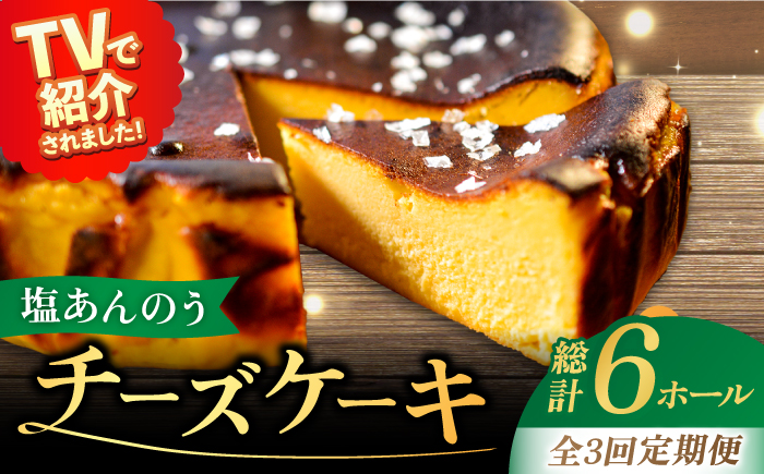 【全3回定期便】【ヒルナンデスで紹介されました！】五島列島 チーズケーキ 塩あんのう 2個 お菓子 ケーキ 【虎屋】 [RBA020]