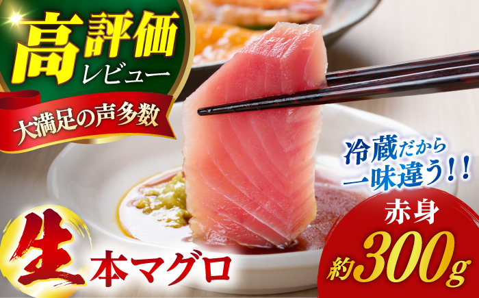 【ながさき水産業大賞受賞の新鮮なマグロを冷蔵でお届け！！】五島列島産 養殖 生本かみまぐろ 赤身 300g 魚介類 鮮魚 まぐろ 【カミティバリュー】 [RBP001]