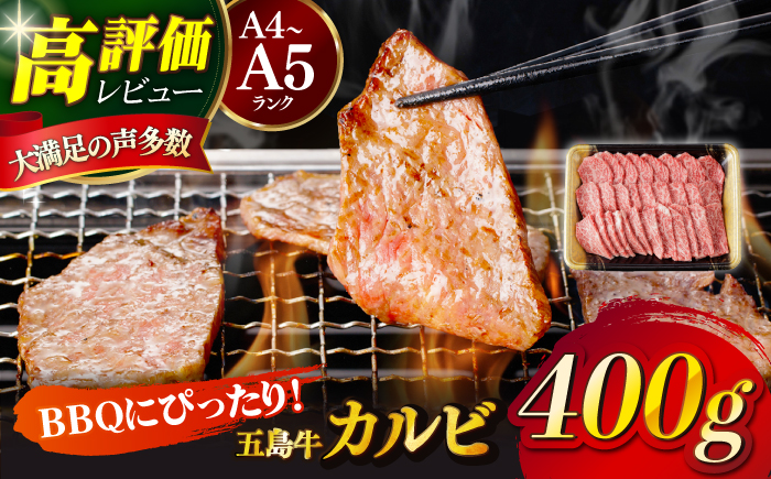 【幻の和牛！とろける肉汁がたまらない…！】 五島牛 特選 カルビ 400g 2人前 肉 牛肉 【カミティバリュー】 [RBP013]