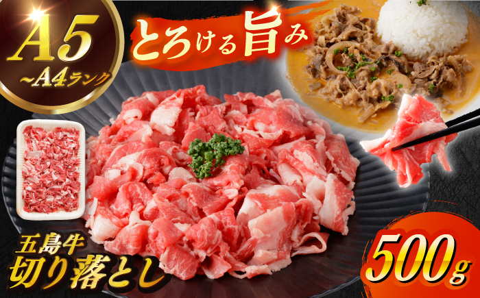 【幻の和牛を様々なお料理で！】 五島牛 切り落とし 約500g 3～4人前 肉 牛肉 【カミティバリュー】 [RBP073]