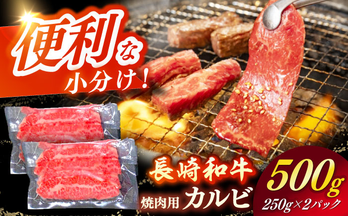 【日本一の和牛】長崎和牛（A4ランク以上）カルビ焼肉用500g 【株式会社時愉亭】 [RCE017]