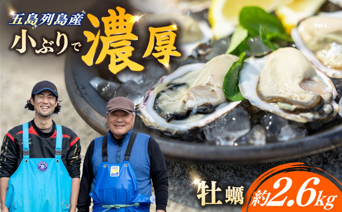 養殖カキ 五島小町　生食用 養殖 牡蠣　かき 殻付き 約2.6kg　【五島オイスター】 [RCN002]