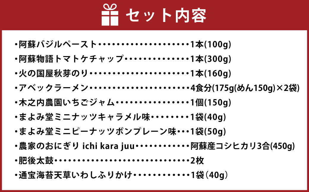 熊本 特選 もらってうれしい 詰め合わせ ギフトMセット 9種 9品 県産品 特産品 贈り物 贈答 熊本県 プレゼント 詰合せ