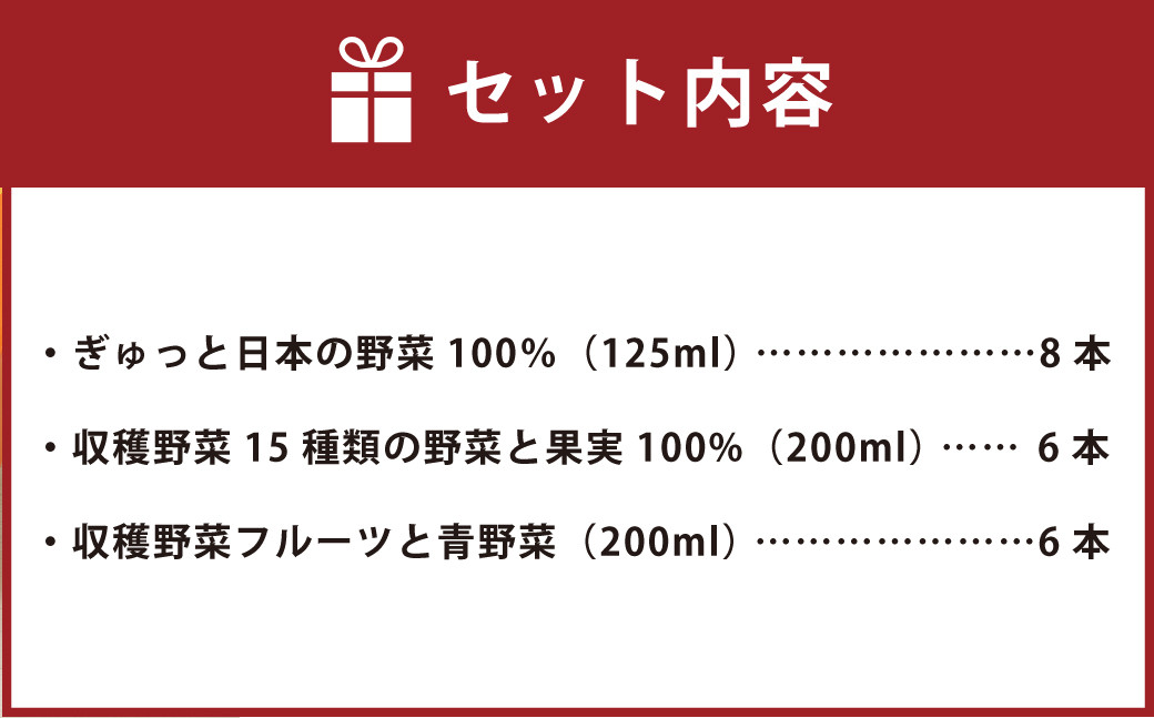 ジューシープレミアム 野菜飲料ギフトセット 紙パック