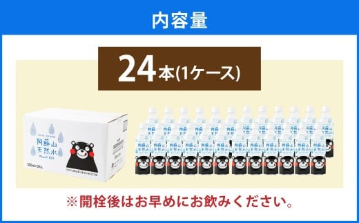 熊本 の おいしい お水 阿蘇山 天然水 500ml × 24本 （ 1ケース ） 水 特級水 飲料 飲み物 ドリンク ミネラルウォーター ケース 天然 九州 熊本県 阿蘇